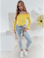 Dámská halenka s odhalenými rameny SHOWIT žlutá FashionStreet MY2425