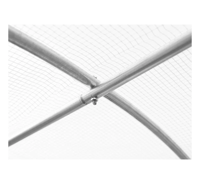 ZAHRADNÍ TUNEL 200x200x200 cm PE BÍLÁ OCELOVÁ KONSTRUKCE