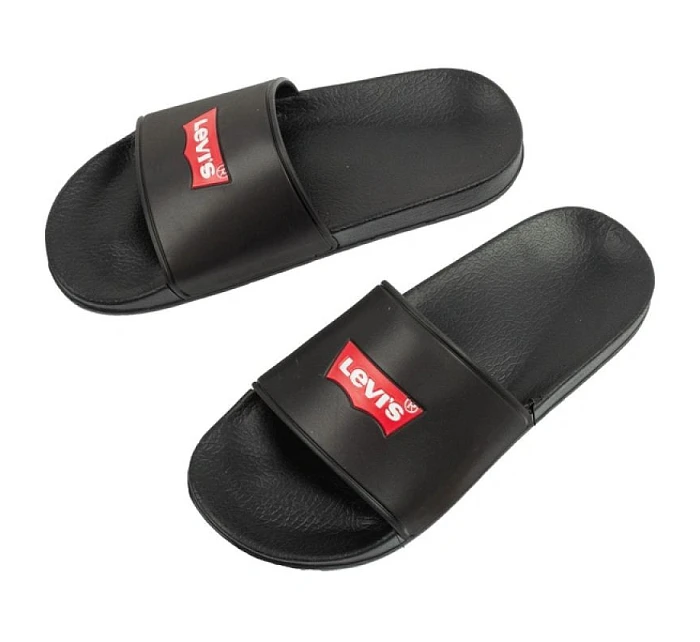 Dámské sportovní žabky Levi's pohodlné módní černé dámské boty