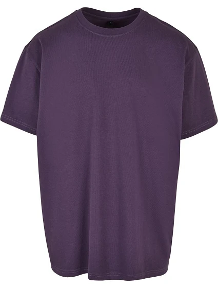 Build your Brand BY 102 Oversize tričko z těžké bavlny 56.0102 purple night Build your Brand BY 102 Oversize tričko z těžké bavlny 56.0102 purple night