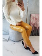 Dvouvrstvé kalhoty s hořčicovým velurem