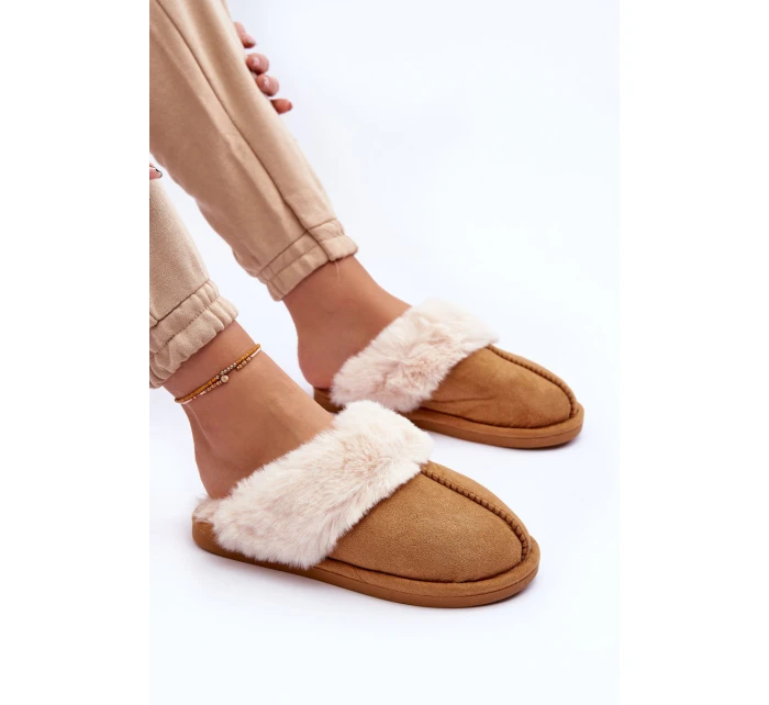 Dámské Pantofle s Kožešinou Camel model 21563577 - Boto Dámské Pantofle s Kožešinou Camel model 21563577 - Boto