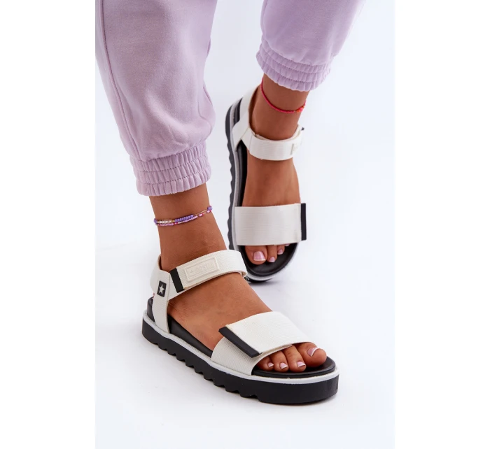 Dámské sandály na platformě Big Star model 21655484 Bílé - Big Star Shoes Dámské sandály na platformě Big Star model 21655484 Bílé - Big Star Shoes