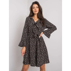 Šaty DHJ SK 13891A 1.10P černá a béžová Šaty DHJ SK 13891A 1.10P černá a béžová