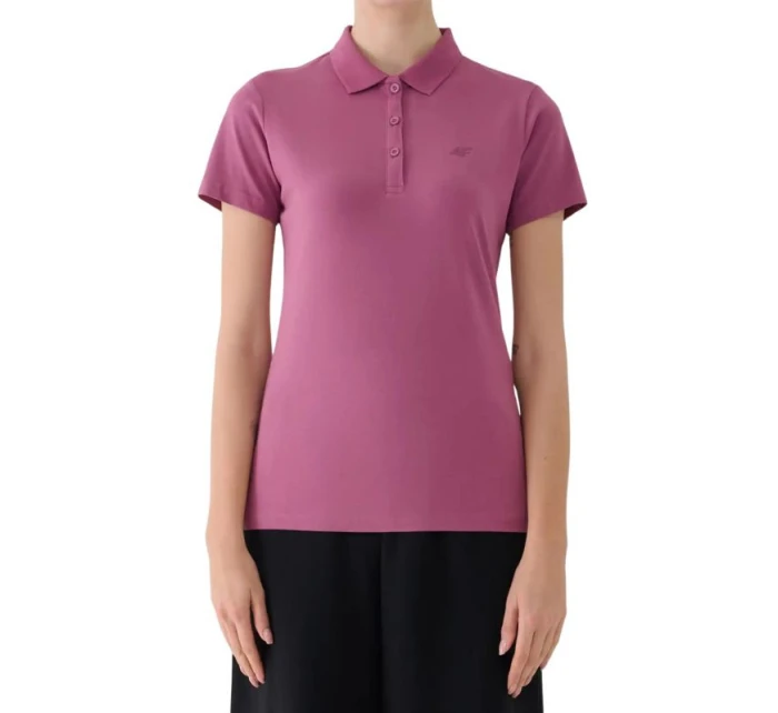 Dámské polo tričko 4F F554 vínové 4FWAW25TPTSF554 60S
