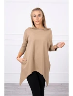 Mikina s potiskem model 21755692 camel - K-Fashion