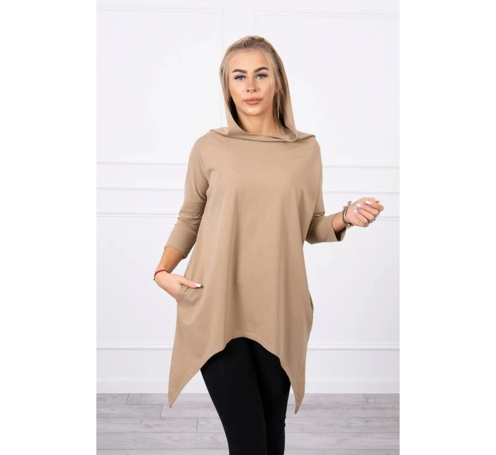 Mikina s potiskem model 21755692 camel - K-Fashion