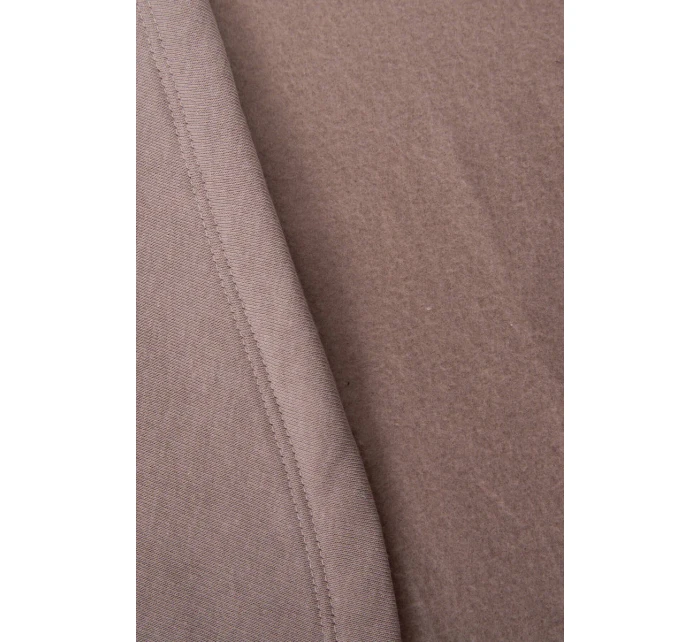 Zateplená mikina s dlouhými zády a kapucí tmavě béžová Zateplená mikina s dlouhými zády a kapucí tmavě béžová