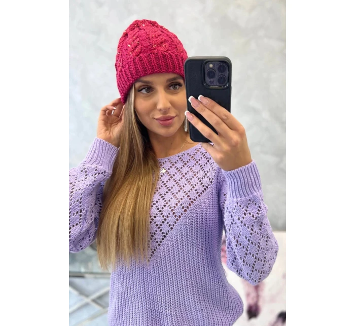 Dámská čepice Kalina model 21798581 fuchsiová - K-Fashion Dámská čepice Kalina model 21798581 fuchsiová - K-Fashion