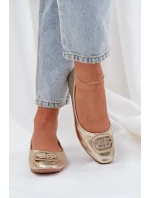 Baleríny Na Ploché Podešvi S Ozdobou Zlaté model 21684333 - Boto