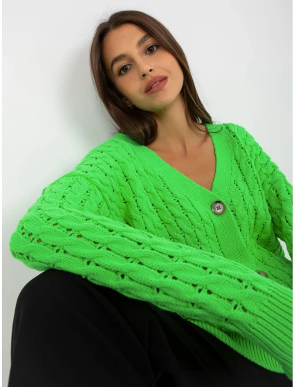 Dámský svetr LC SW 8036 fluo zelený