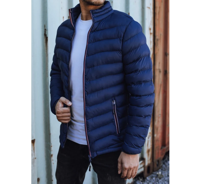 Pánská přechodná prošívaná bunda tmavě modrá TX4934 Pánská přechodná prošívaná bunda tmavě modrá TX4934