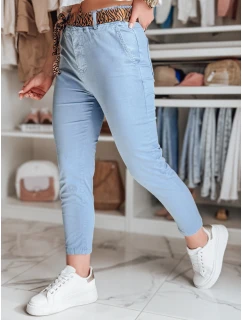 Dámské kalhoty s páskem MADELINA modré FashionStreet UY2626