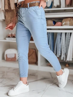 Dámské kalhoty s páskem MADELINA modré FashionStreet UY2626