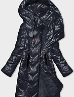 Dámská metalická zimní bunda Rosse Line navy blue (7227)