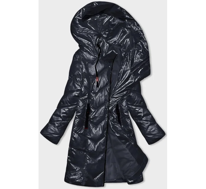 Tmavě modrá dámská vypasovaná zimní bunda Line model 21247543 - ROSSE LINE