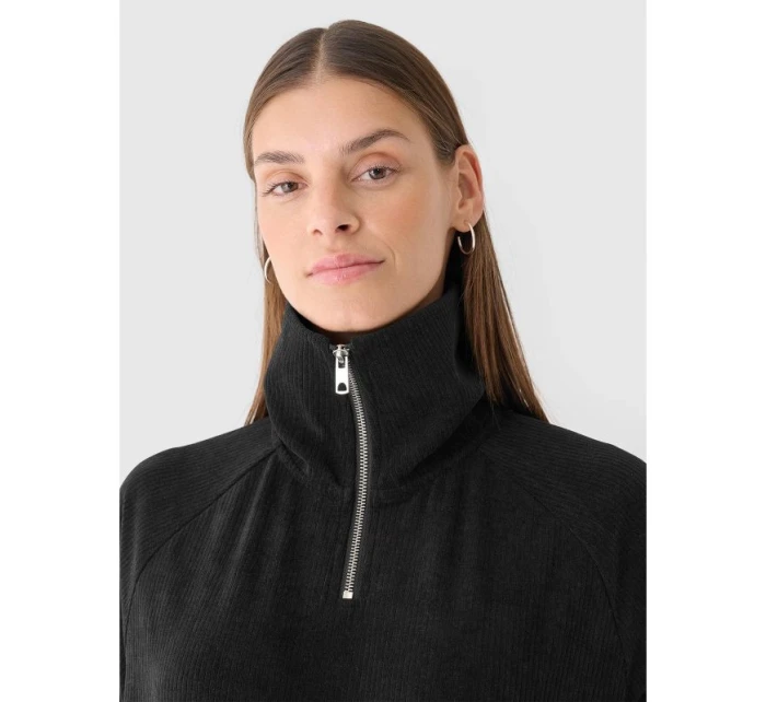 Dámská velurová mikina 4F 4FRAW24TSWSF2054-20S bez kapuce Dámská velurová mikina 4F 4FRAW24TSWSF2054-20S bez kapuce