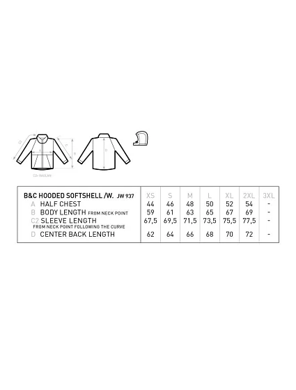 B&C Hooded Softshell /women Dámská 3-vrstvá softshellová bunda s kapucí model 22482931 black B&C Hooded Softshell /women Dámská 3-vrstvá softshellová bunda s kapucí model 22482931 black