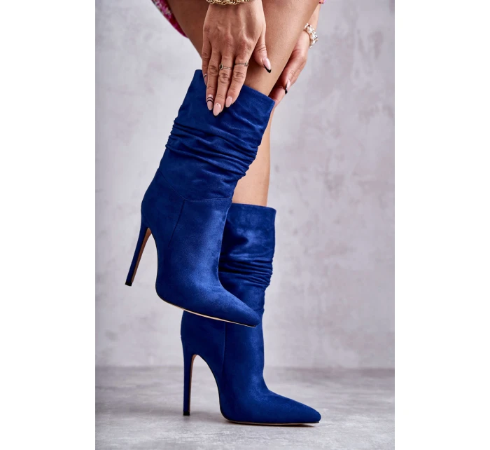 Dámské kozačky kozačky Modré model 21596851 - Boto