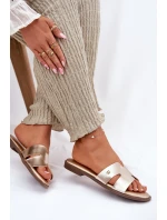 Dámské Plátěné Sandály Z Eko Kůže Zlaté Firvania Dámské Plátěné Sandály Z Eko Kůže Zlaté Firvania
