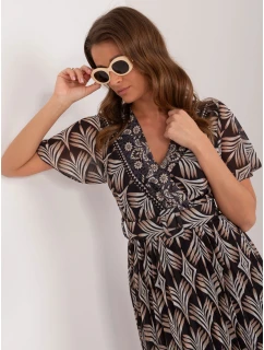 Sukienka DHJ SK  czarno beżowy model 20095136 - FPrice