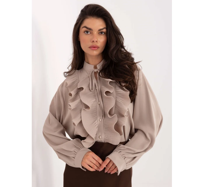 Koszula IT KS model 21795549 beżowy - FPrice Koszula IT KS model 21795549 beżowy - FPrice