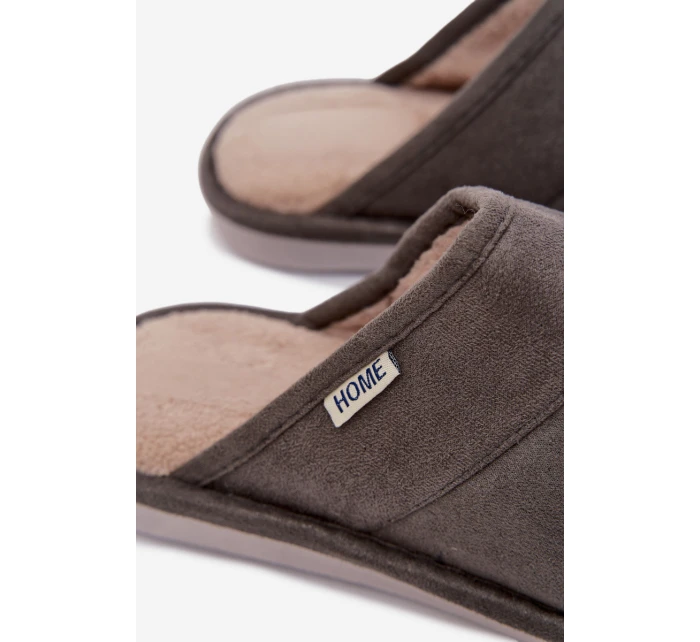 Pánské nazouváky Selomir – tmavě šedé