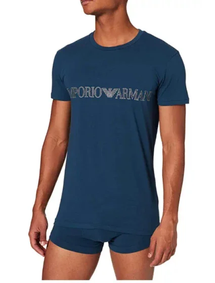 Pánský set triko + trenýrky    Modrá  model 16259358 - Emporio Armani