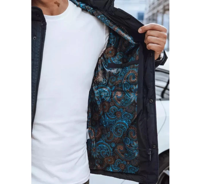 Pánská prošívaná bunda tmavě modrá FashionStreet TX4135