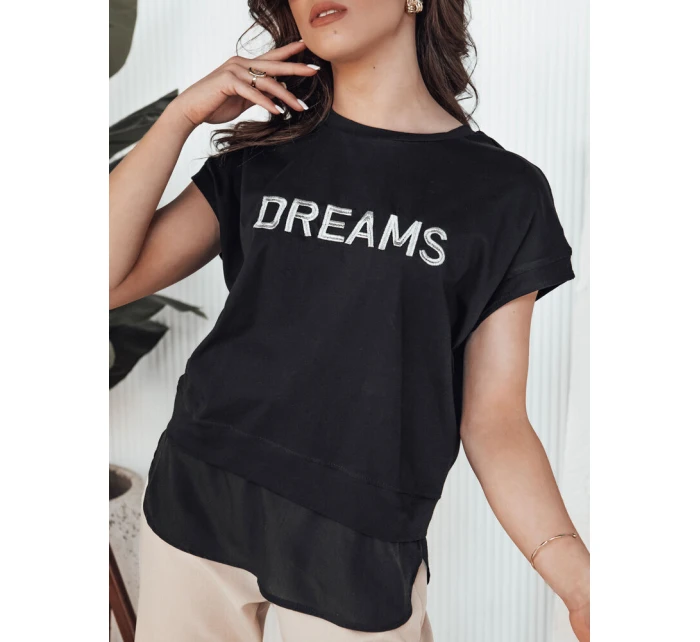 Dámské tričko DREAMY černé FashionStreet RY2523