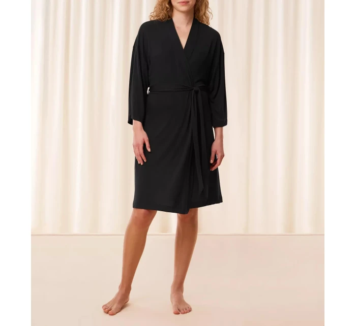 Dámský župan Aura Spotlight Robe - BLACK - černý 0004 - TRIUMPH Dámský župan Aura Spotlight Robe - BLACK - černý 0004 - TRIUMPH
