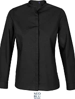 NEOBLU Bart Women Popelínová halenka s dlouhým rukávem 24.3787 deep black
