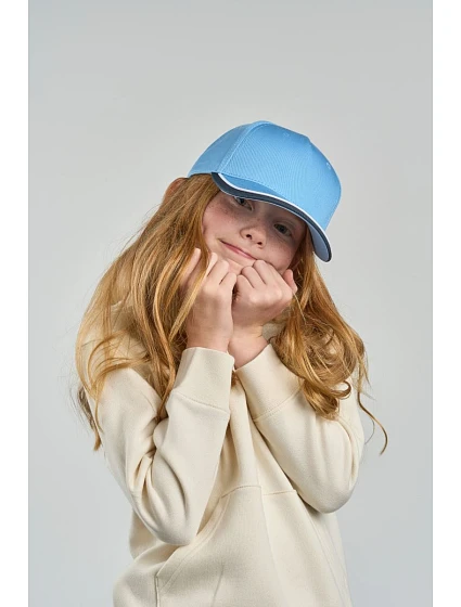 Kid Dětská 5 panelová kšiltovka royal/white model 22411085 - Atlantis Headwear Kid Dětská 5 panelová kšiltovka royal/white model 22411085 - Atlantis Headwear