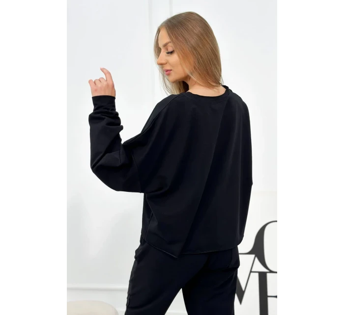 Set 2dílná mikina + kalhoty Černá