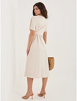 Sukienka MI SK model 22109767 jasny beżowy - FPrice