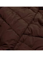 Dlouhá hnědá dámská zimní bunda model 21246315 - LHD