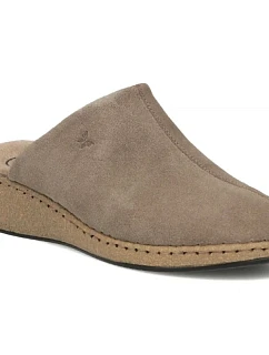 Kožené žabky na šedém podpatku Filippo DK7567