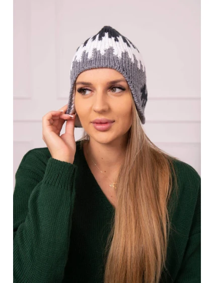 Dámská čepice grey model 18752471 - K-Fashion Dámská čepice grey model 18752471 - K-Fashion