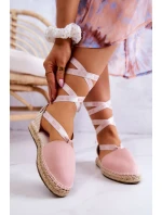 Dámské vázané espadrilky Big Star model 21577582 Růžová - Big Star Shoes Dámské vázané espadrilky Big Star model 21577582 Růžová - Big Star Shoes