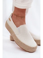 Dámské espadrilky na platformě Big Star model 22042771 Ecru - Big Star Shoes Dámské espadrilky na platformě Big Star model 22042771 Ecru - Big Star Shoes