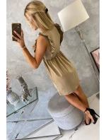 Šaty s volánky 9082 camel - Kesi Šaty s volánky 9082 camel - Kesi