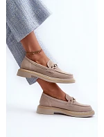 Dámské semišové mokasíny model 22128477 béžové - S.Barski