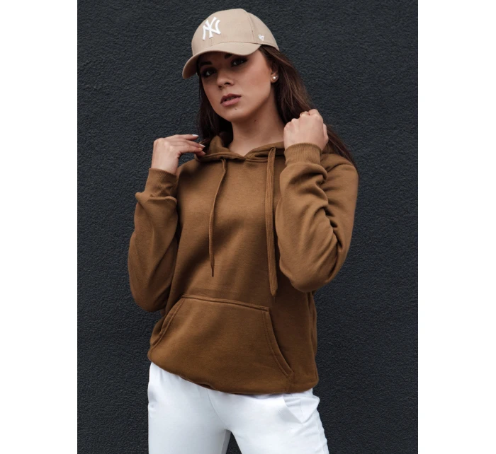 Dámská mikina BASIC s kapucí hnědá Dstreet model 21978597 - FashionStreet Dámská mikina BASIC s kapucí hnědá Dstreet model 21978597 - FashionStreet