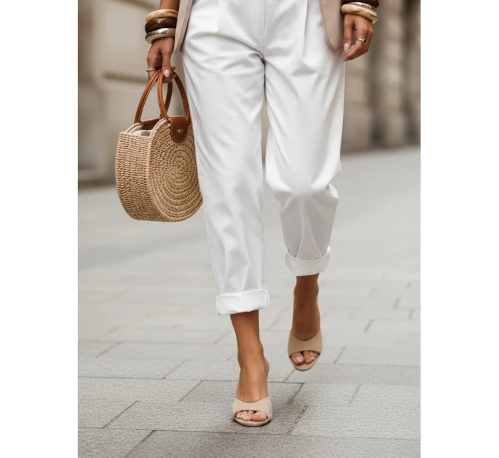 FashionStreet béžové semišové dámské žabky ZY1387