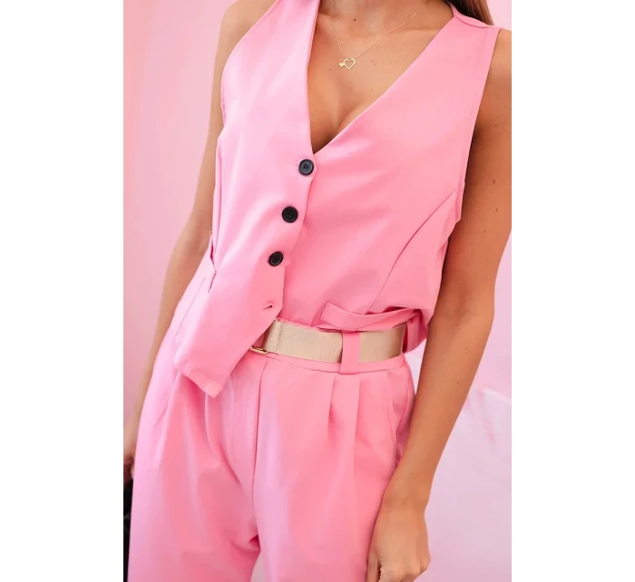 Set vesta + kalhoty světle růžová Set vesta + kalhoty světle růžová