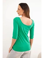 Halenka s kulatým výstřihem zelená