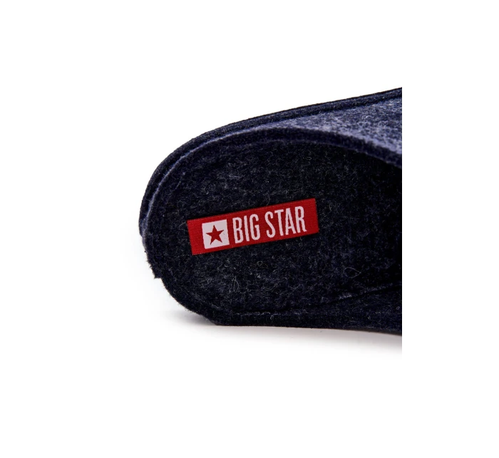 Klasické pánské pantofle Big Star model 21603100 Námořnická modré - Big Star Shoes Klasické pánské pantofle Big Star model 21603100 Námořnická modré - Big Star Shoes
