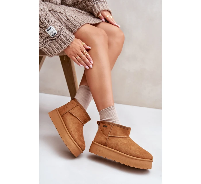 Nízké Sněhule Na Platformě Big Star model 21676190 Camel - Big Star Shoes Nízké Sněhule Na Platformě Big Star model 21676190 Camel - Big Star Shoes