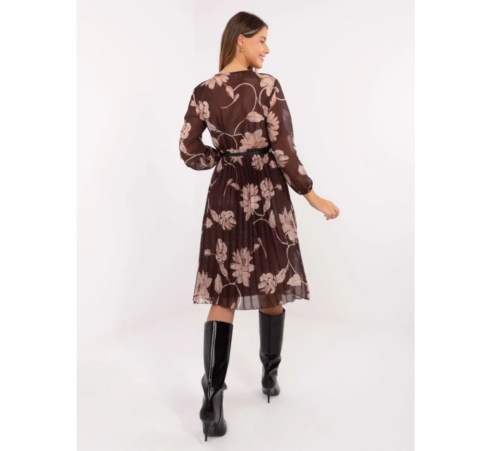 Sukienka IT SK model 21494212 brązowy - FPrice Sukienka IT SK model 21494212 brązowy - FPrice