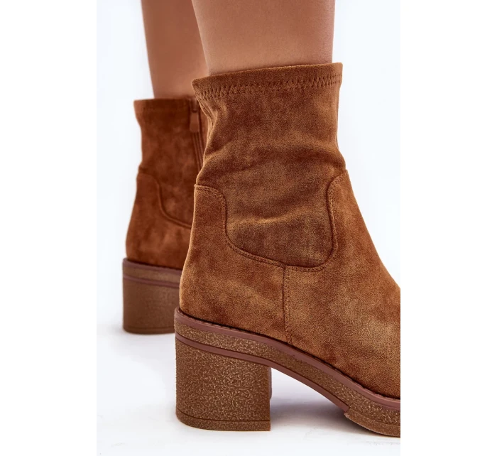 Dámské kotníkové boty Camel Argastis na vysokém podpatku Dámské kotníkové boty Camel Argastis na vysokém podpatku